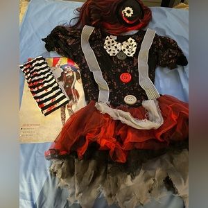 Adult costume all accessories included - dress, tights, mini hat clip and wig!
